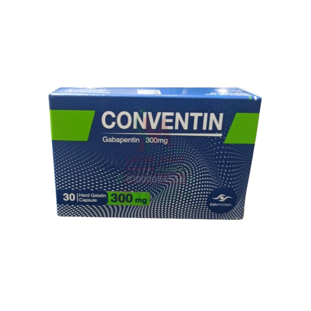 CONVENTIN 300 MG 30 CAP - كونفنتين 300 مجم 30 كبسولة | 300 مجم | كبسولات | السيطرة على نوبات الصرع وعلاج آلام التهابات الاعصاب الطرفية الحادة
