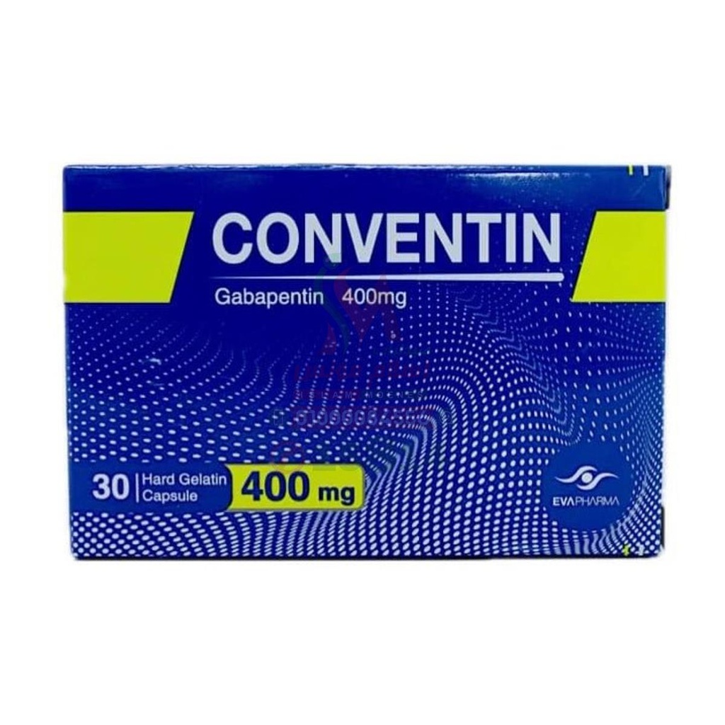 CONVENTIN 400 MG 30 CAP - كونفنتين 400 مجم 30 كبسولة | 400 مجم | كبسولات | السيطرة على نوبات الصرع وتخفيف الام التهابات الاعصاب الطرفية الشديدة