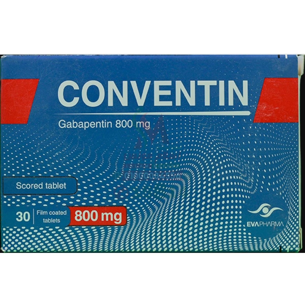 CONVENTIN 800 MG 30 TAB - كونفنتين 800 مجم 30 قرص | 800 مجم | اقراص مغلفة | السيطرة الكاملة على نوبات الصرع وعلاج آلام الاعصاب الطرفية الشديدة والمزمنة