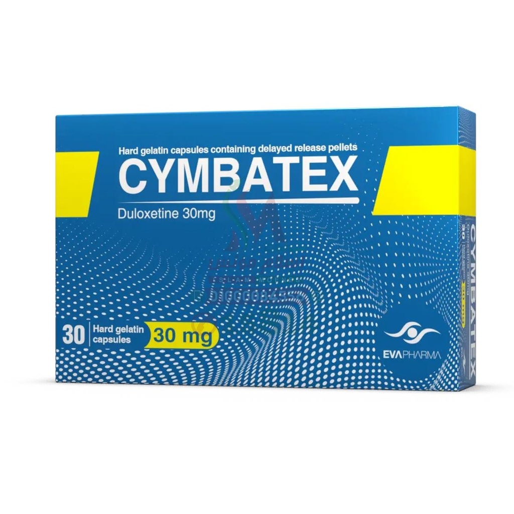 CYMBATEX 30 MG 30 CAP - سيمباتكس 30 مجم 30 كبسولة | 30 مجم | كبسولات | علاج الاكتئاب والام الاعصاب