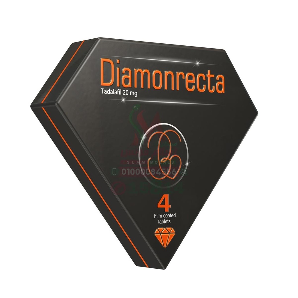 Diamonrecta 20mg 4 Tab - ديامونريكتا 20 مجم | اقراص | علاج ضعف الانتصاب وتحسين الكفاءة الجنسية للرجال