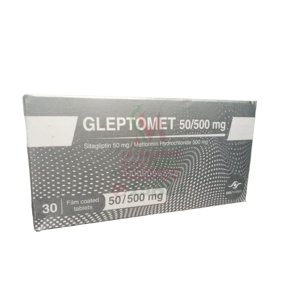GLEPTOMET 50-500 MG 30 TAB - جليبتوميت 50/500 مجم | اقراص مغلفة | لعلاج السكري من النوع الثاني