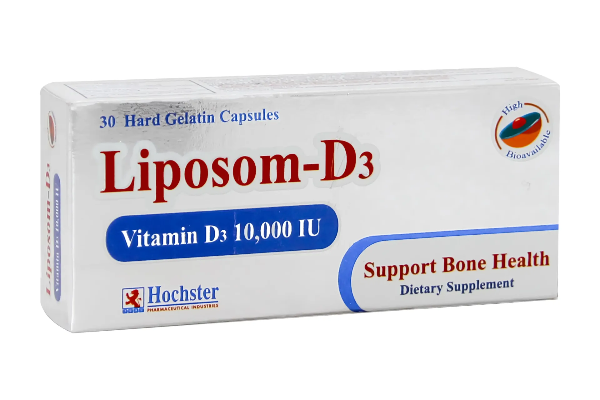 Liposom-D3 - ليبوزوم د3 | 10000 وحدة دولية | كبسولات | لتعويض نقص فيتامين د ودعم العظام