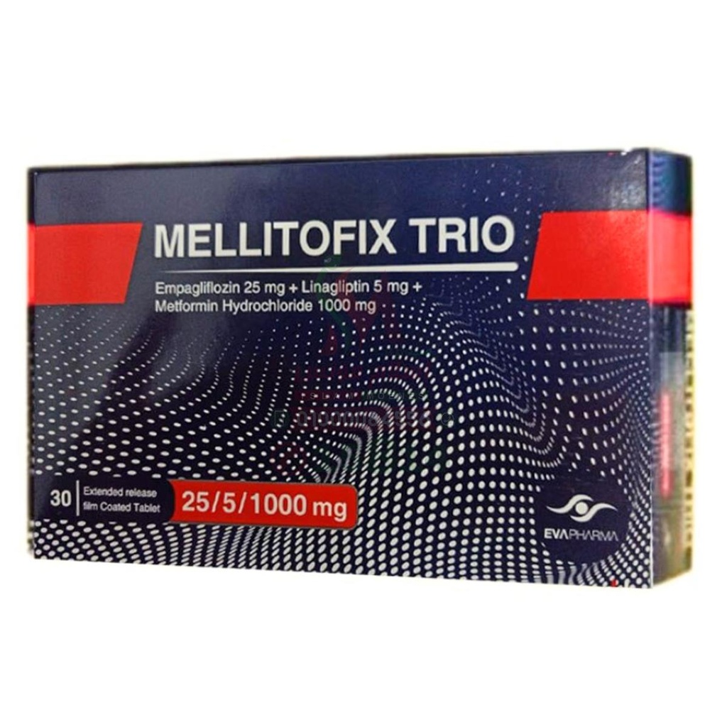 MELLITOFIX TRIO 25-5-1000MG 30 TAB