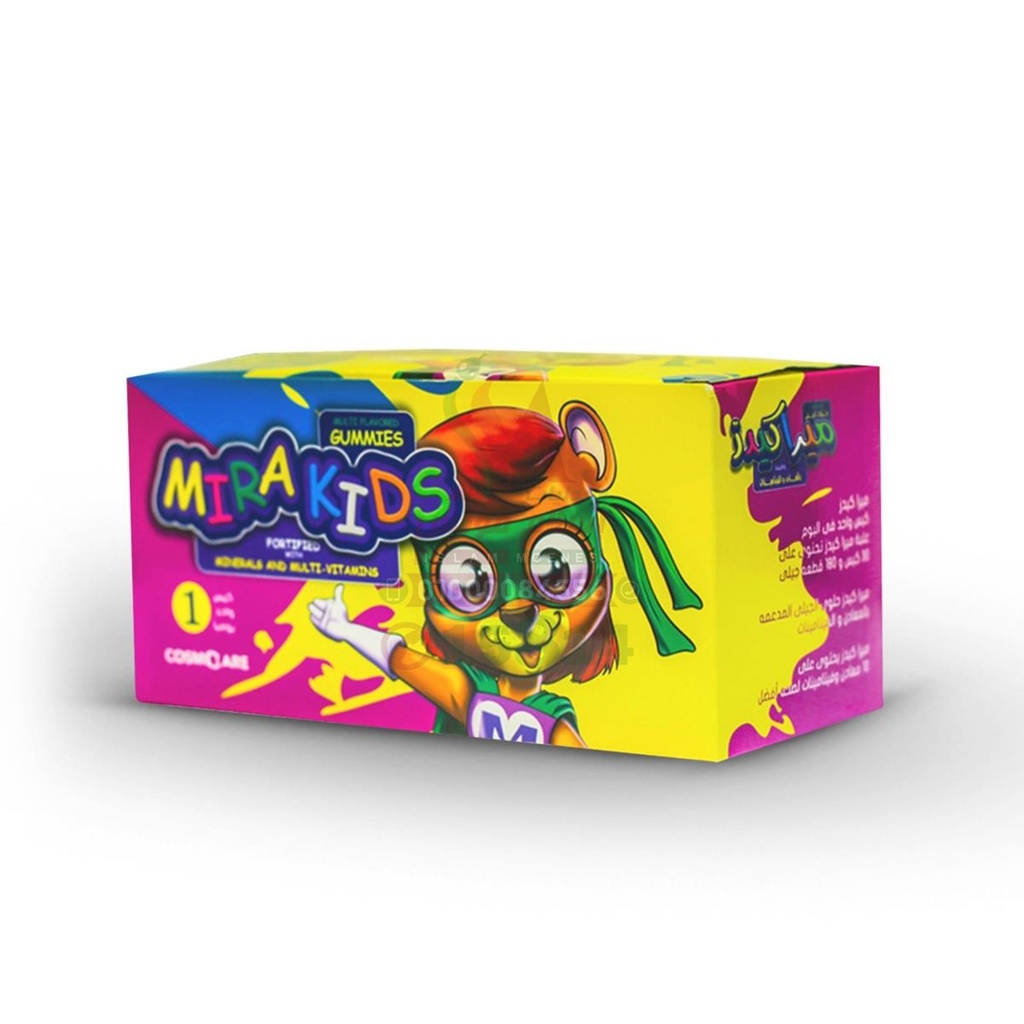 [76110] MIRA KIDS 10 SACHETS - ميرا كيدز 10 اكياس | 10 اكياس | قطع جيلى | مكمل غذائى لرفع المناعة وفتح الشهية ودعم نمو الاطفال