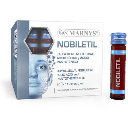 MARNYS NOBILETIL 11 ML 10 AMP - مارنيز نوبيليتيل 11 مل 10 امبولات | 11 مل للأمبول | امبولات للشرب | تعزيز الذاكرة والتركيز والوظائف الادراكية وحماية الخلايا العصبية