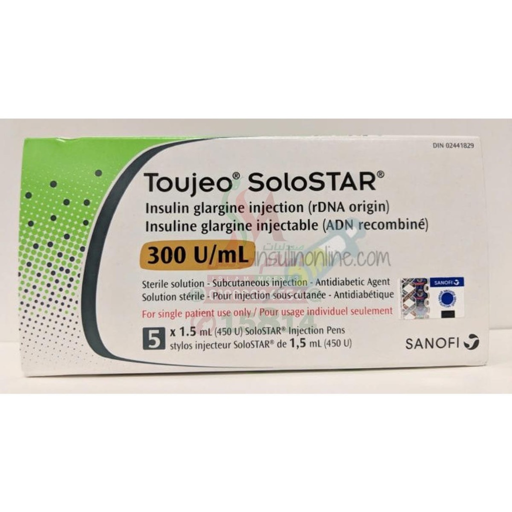 TOUJEO SOLOSTAR 300 UNITS/ML - توجيو سولوستار 300 وحدة/مل | 300 وحدة/مل | اقلام جاهزة للحقن | علاج مرض السكري وضبط سكر الدم