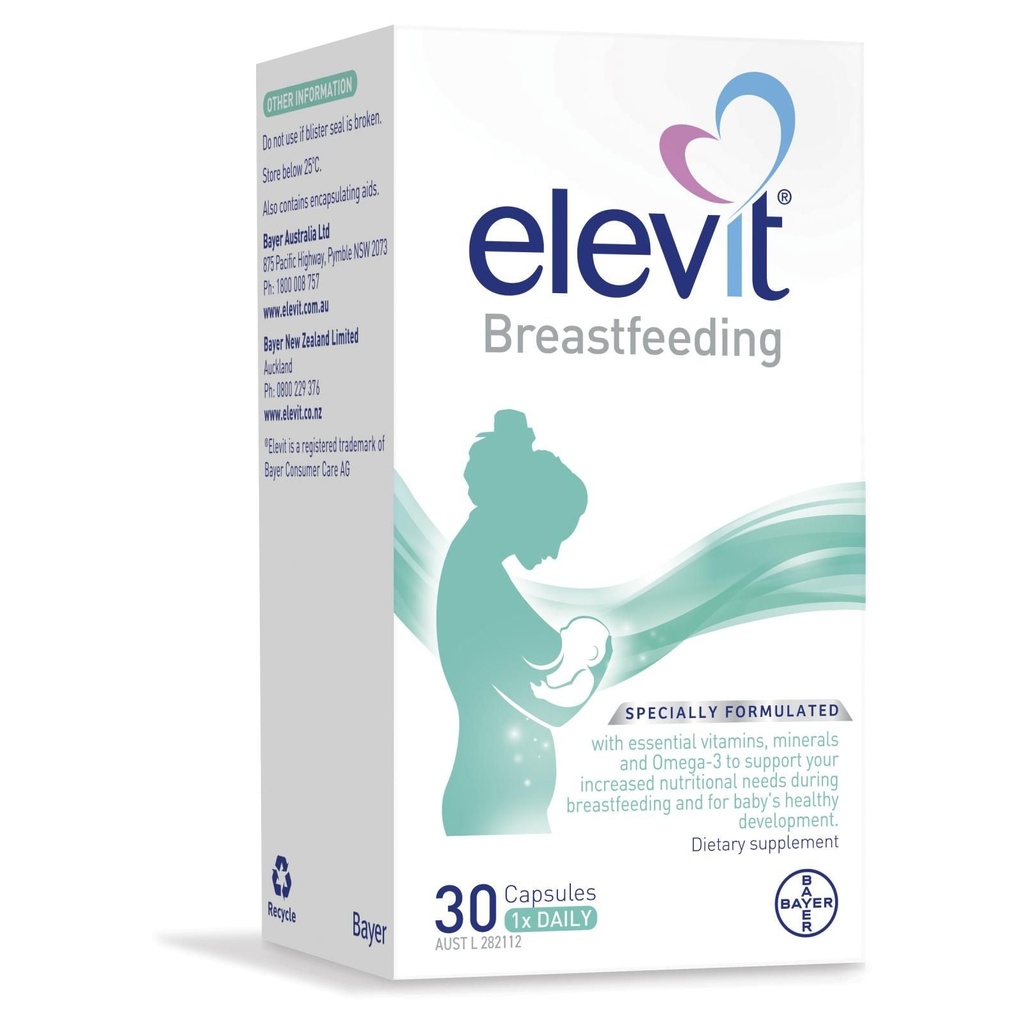 [76629] ELEVIT BREASTFEEDING 30 CAP - ايلفيت للرضاعة | 30 كبسولة مكمل غذائى للام المرضع ودعم نمو الرضيع