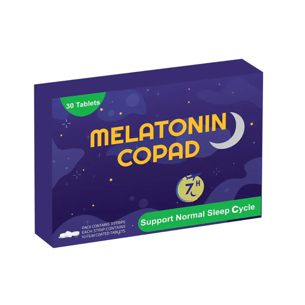 MELATONIN COPAD 30 TAB - ميلاتونين كوباد 5 مجم | اقراص لتنظيم الساعة البيولوجية والمساعدة علي النوم