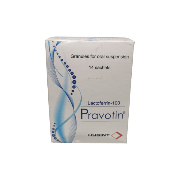 PRAVOTIN 100 MG 14 SACHETS - برافوتين 100 مجم 14 كيس | 100 مجم | اكياس فوارة معلقة | لعلاج انيميا نقص الحديد وتقوية كفاءة الجهاز المناعى