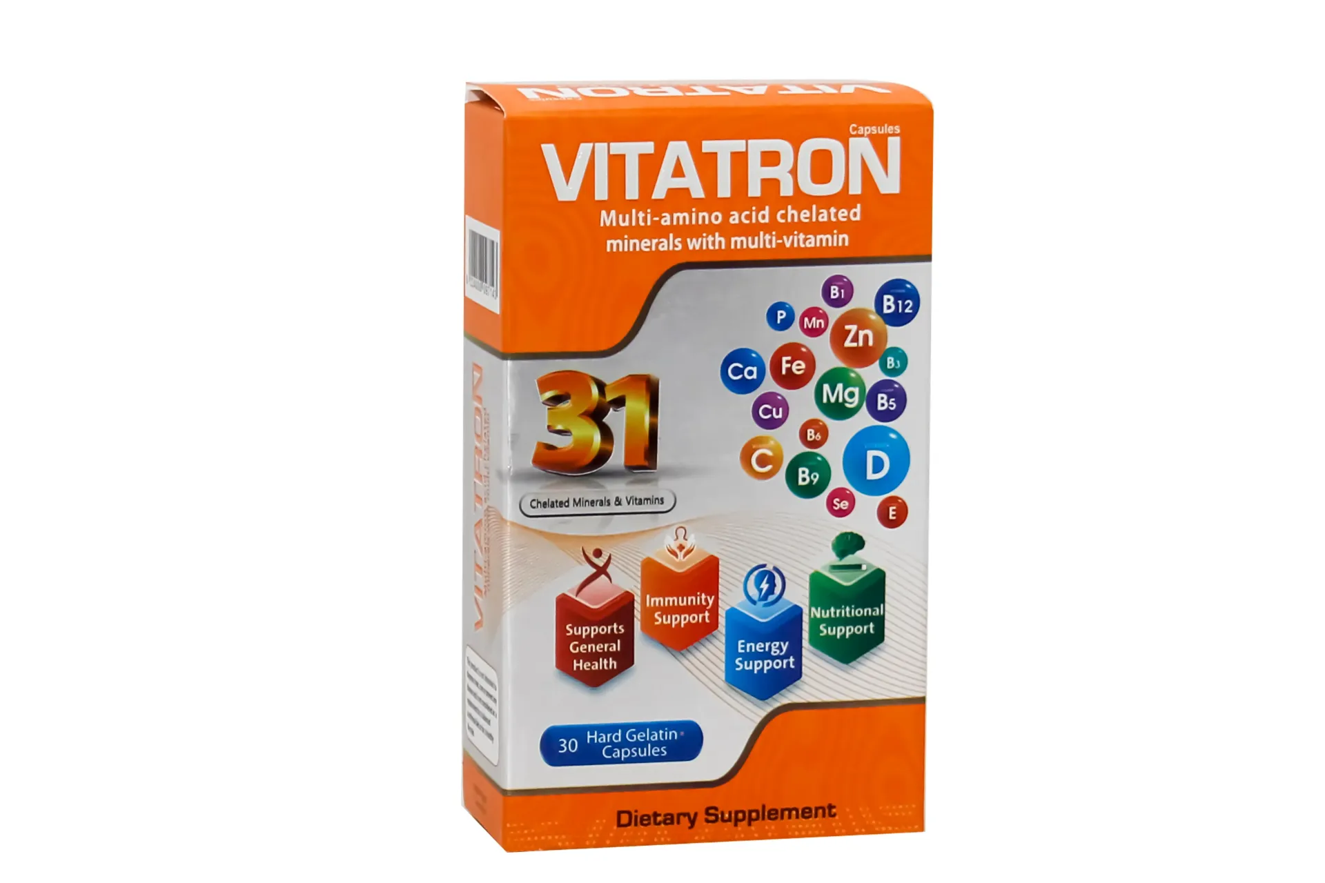 VITATRON 30 CAP - فيتاترون 30 | كبسولات | مكمل غذائي لتعزيز الطاقة ودعم المناعة