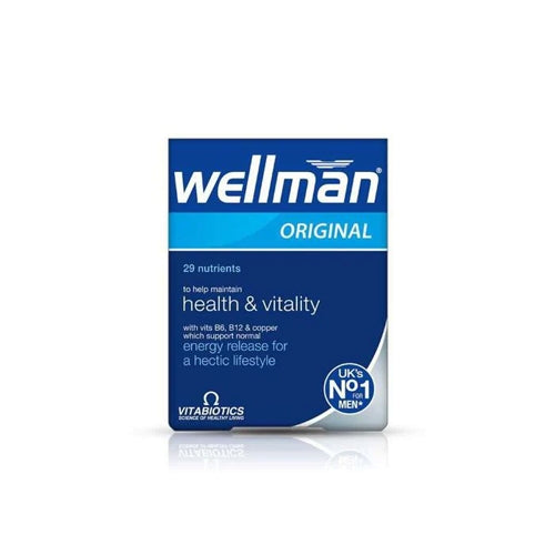 [76353] WELLMAN ORIGINAL 30 Tablets - ويلمان اورجينال | 30 قرص | اقراص مغلفة | دعم الطاقة والمناعة والنشاط البدنى والذهنى للرجال