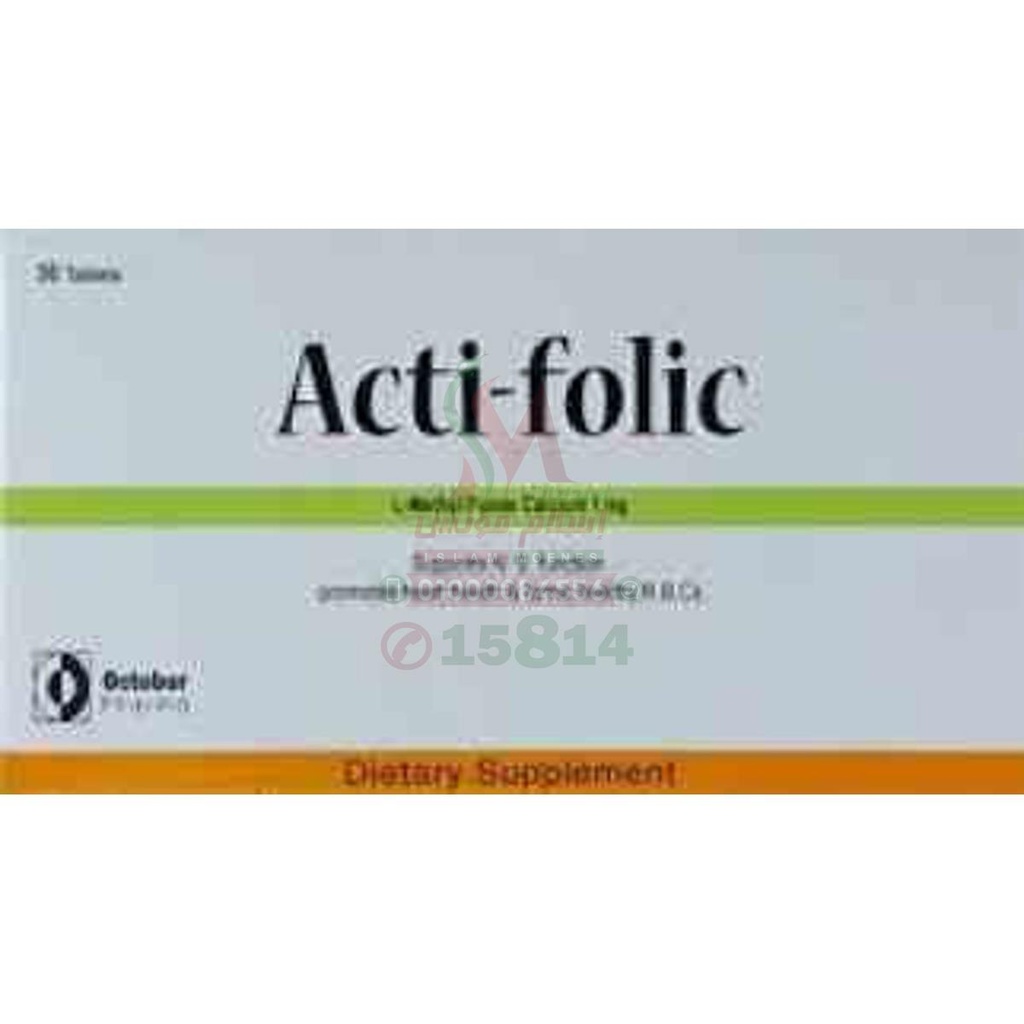 ACTI-FOLIC 30 TAB - اكتي فوليك 30 قرص لمنع تشوهات الاجنة وعلاج انيميا نقص حمض الفوليك