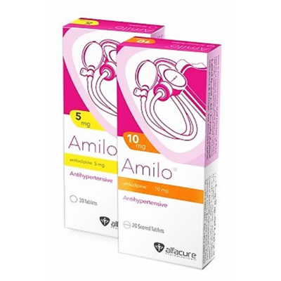 AMILO 5 MG 30 TABLETS - اميلو 5 مجم 30 قرص | 5 mجم | اقراص مغلفة | تنظيم ضغط الدم المرتفع والوقاية من نوبات الذبحة الصدرية