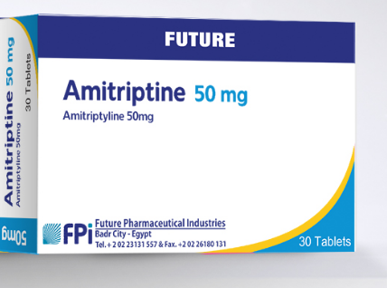AMITRIPTINE 50 MG 30 TABLETS - اميتريبتين 50 مجم 30 قرص | 50 مجم | اقراص مغلفة | علاج الاكتئاب والسيطرة على الالام العصبية المزمنة والصداع النصفي