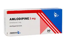 AMLODIPINE 5 MG 30 TABLETS - املوديبين 5 مجم 30 قرص | 5 مجم | اقراص مغلفة | تنظيم ضغط الدم المرتفع والوقاية من نوبات الذبحة الصدرية
