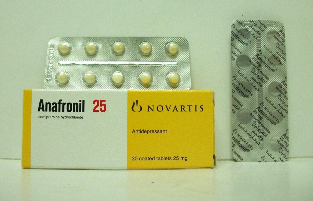 ANAFRONIL 25 MG 30 TAB - انافرونيل 25 مجم 30 | اقراص | لعلاج الاكتئاب والوسواس القهري