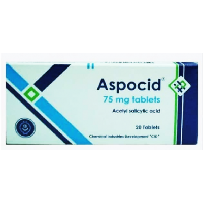 ASPOCID 75 MG 30 TAB - اسبوسيد 75 مجم | اقراص للوقاية من الجلطات وتجلط الدم