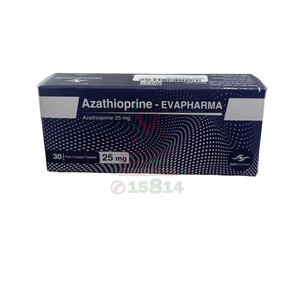 AZATHIOPRINE EVA 25 MG 30 TAB - ازاثيوبرين ايفا 25 مجم | اقراص لتثبيط المناعة وعلاج امراض المناعة الذاتية