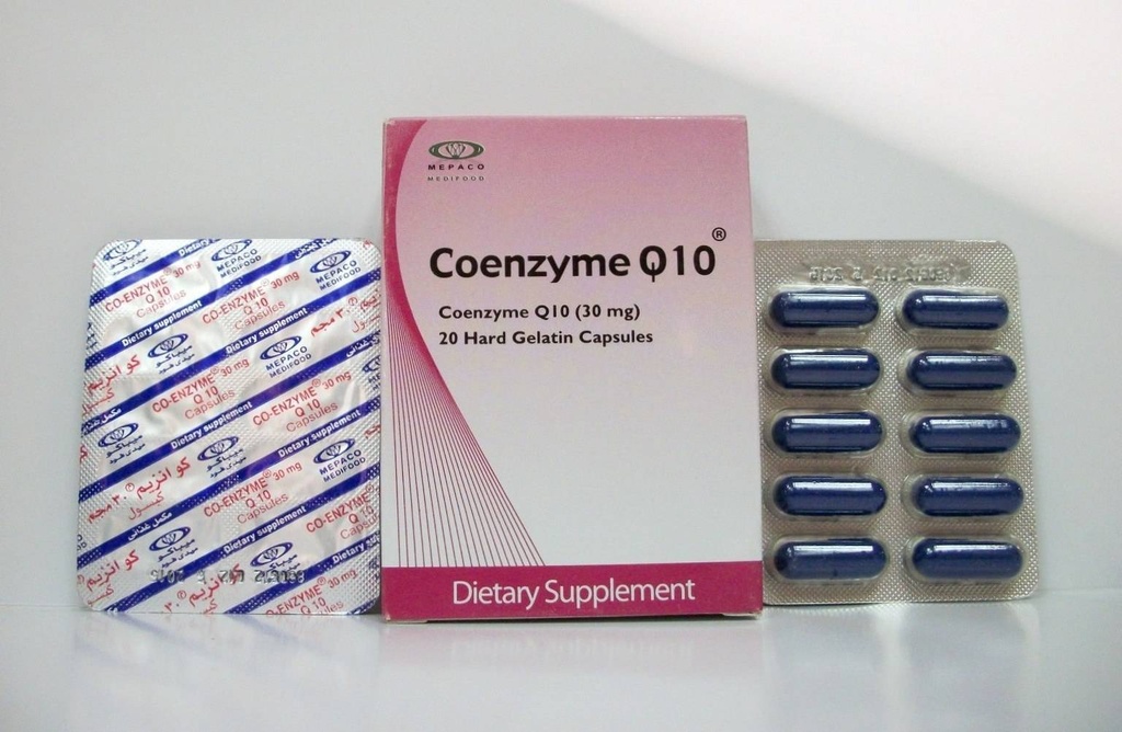 COENZYME Q10 30 mg 20 Cap - كو انزيم كيو 10 30 مجم 20 كبسولة | دعم انتاج طاقة الخلايا ومضاد للاكسدة لحماية القلب والخصوبة