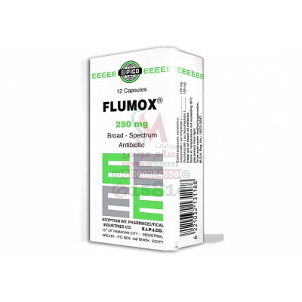 FLUMOX 250MG CAP - فلوموكس 250 مجم كبسول | 250 مجم | كبسولات جيلاتينية صلبة | مضاد حيوي واسع المجال لعلاج العدوى البكتيرية
