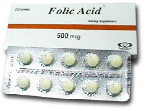 FOLIC ACID 500MCG TAB
