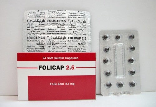 FOLICAP 25OO MCG CAP