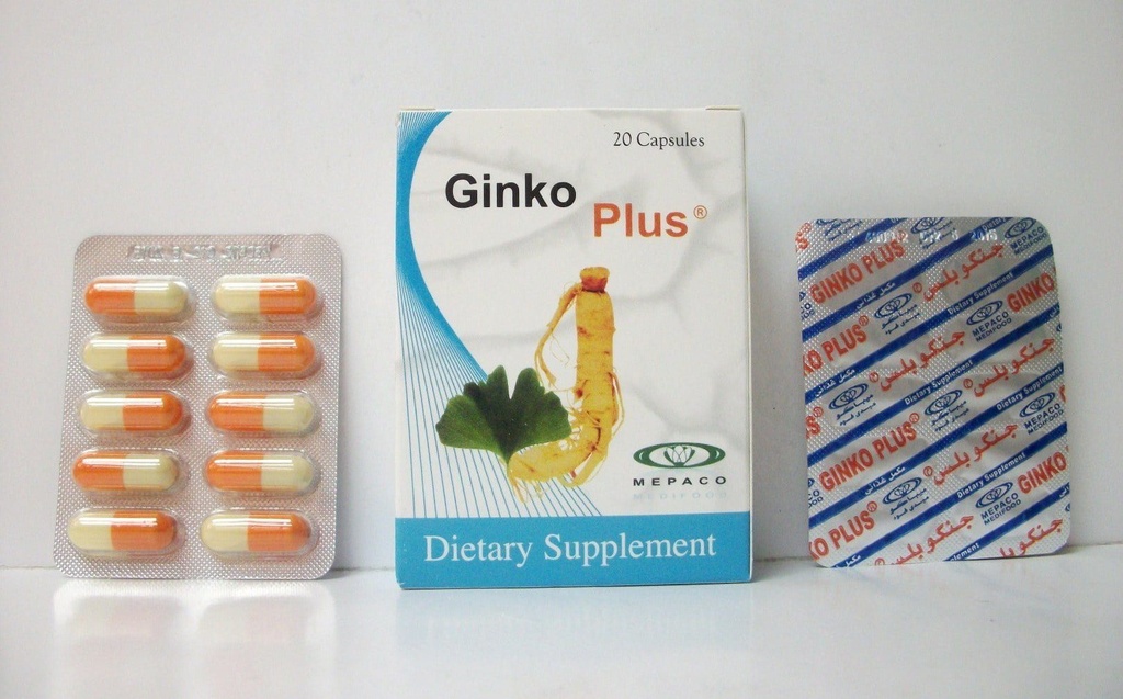 GINKO PLUS CAP - جينكو بلس كبسول | كبسولات جيلاتينية صلبة | تنشيط الدورة الدموية وتعزيز الذاكرة والتركيز