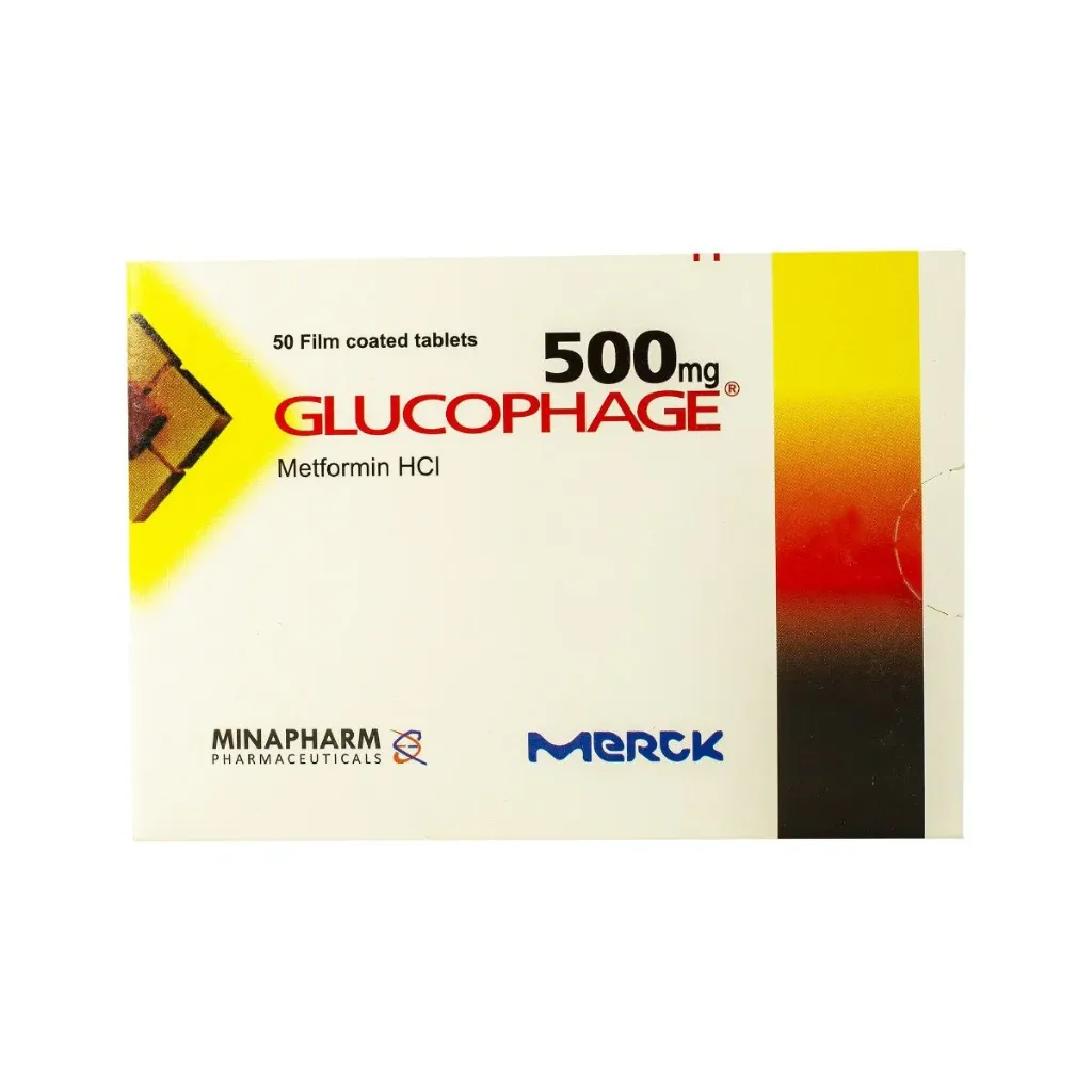GLUCOPHAGE 500 MG TAB - جلوكوفاج 500 مجم اقراص | 500 مجم | اقراص | ضبط مستويات السكر في الدم وعلاج مرض السكري من النوع الثاني