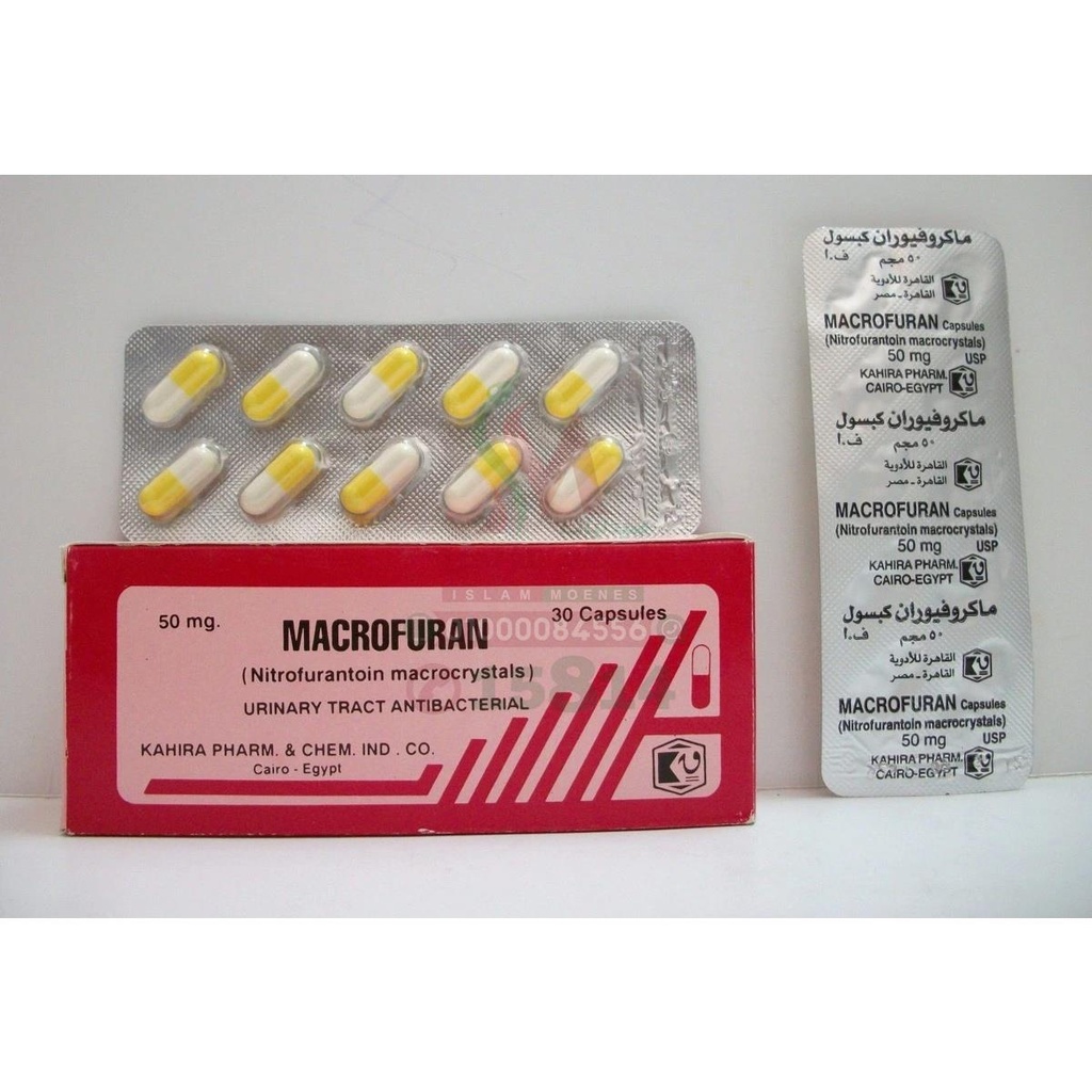 MACROFURAN 50MG CAP - ماكروفيوران 50 مجم 30 كبسولة | 50 مجم | كبسولات | علاج والوقاية من التهابات المجرى البولي