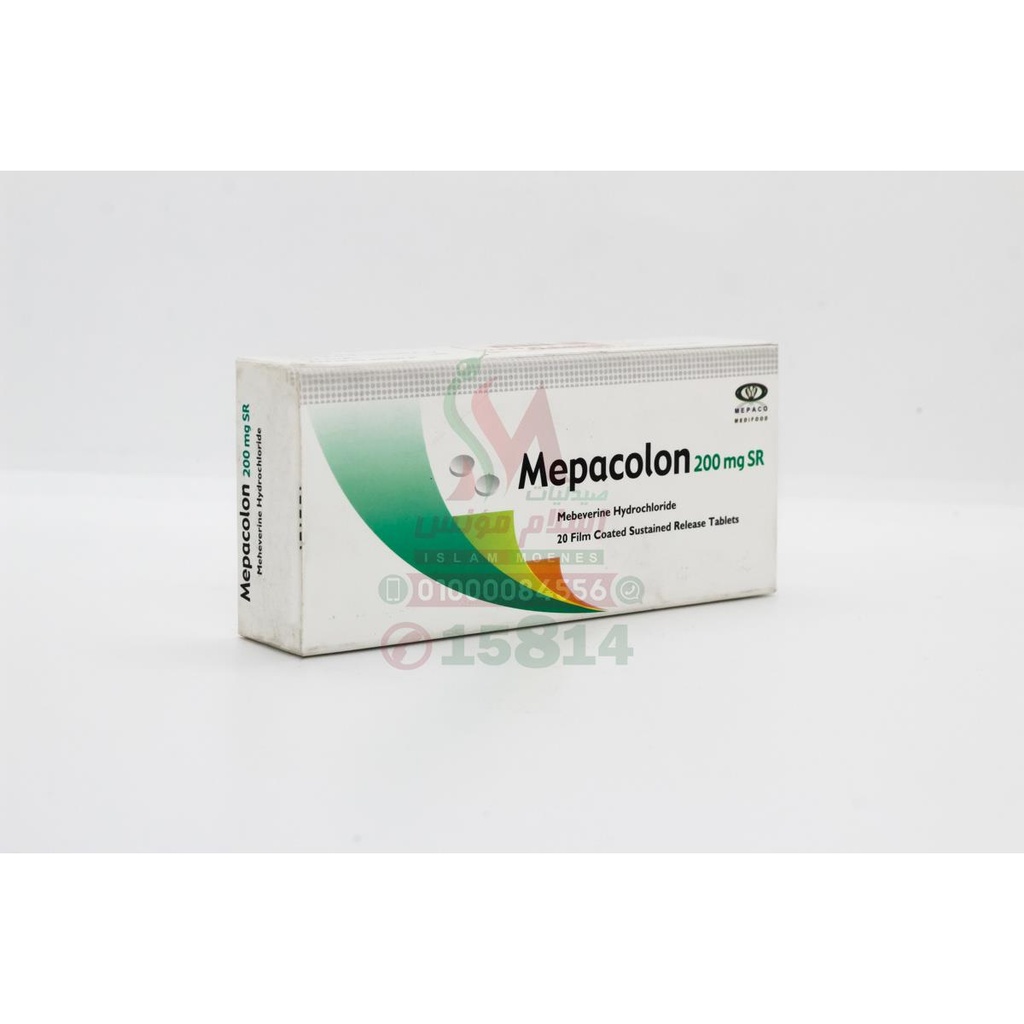 MEPACOLON 200 MG SR 20 TAB - ميباكولون ممتد المفعول 200 مجم 20 قرص | لعلاج تقلصات القولون العصبي