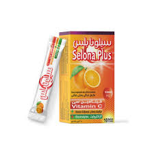 SELONA PLUS VIT C 10 SACHETS - سيلونا بلس فيتامين ج 10 اكياس | 1000 مجم | مكمل غذائى اكياس فوارة | تقوية المناعة ومقاومة الاكسدة ونزلات البرد
