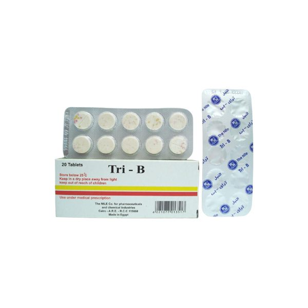 TRI-B 30 TABLETS - تراى بى | 30 قرص | اقراص | تقوية العظام والاعصاب وعلاج انيميا نقص فيتامينات ب