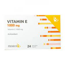 VITAMIN E 1000 MG 24 CAP - فيتامين هـ 1000 مجم 24 كبسولة | 1000 مجم | كبسولات جيلاتينية رخوة | مضاد قوي للاكسدة ودعم صحة البشرة والشعر
