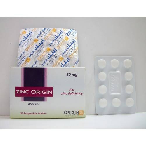 ZINC ORIGIN 20 MG 20 TAB - زينك اوريجين 20 مجم 20 قرص | 20 مجم | اقراص | دعم الجهاز المناعي وتعويض نقص الزنك