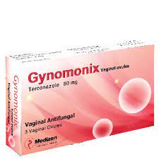 GYNOMONIX 80 MG 3 VAGINAL SUPPOSITORIES - جينومونيكس 80 مجم | لبوس مهبلي | لعلاج الالتهابات الفطرية والهرش