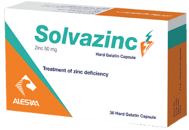 Solvazinc 50 mg 30 cap - سولفازنك 50 مجم | 30 كبسولة | كبسولات جيلاتينية صلبة | تعزيز المناعة وعلاج نقص الزنك وسقوط الشعر