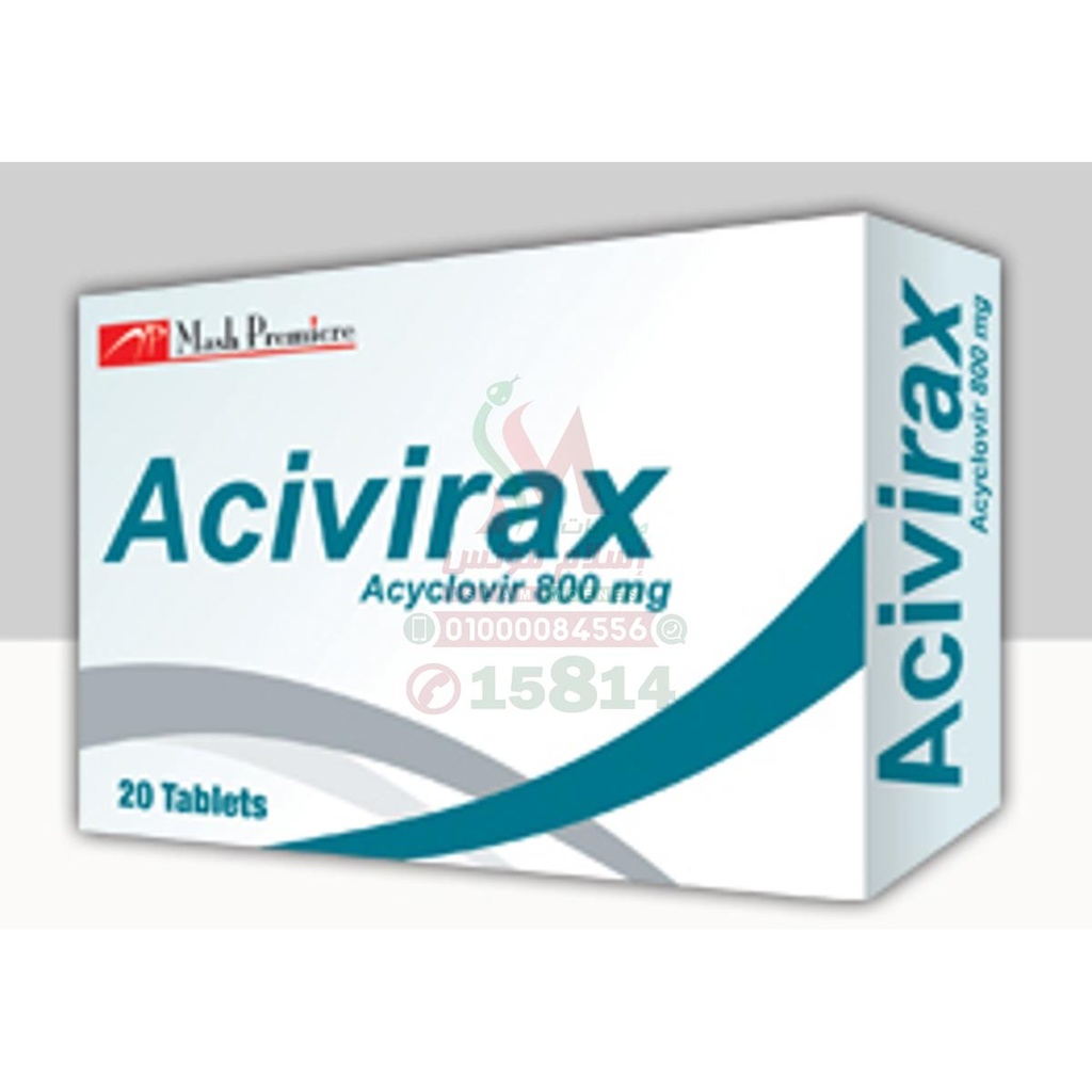 - ACIVIRAX 800 ملجم 20 اقراص  - ACIVIRAX 800 MG 20 TAB