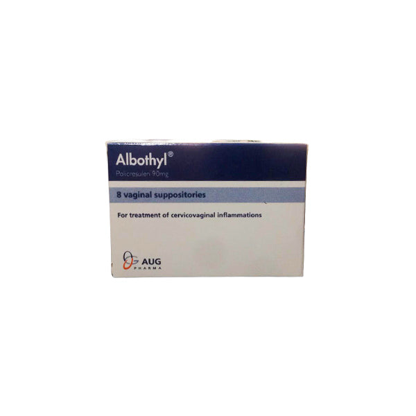ALBOTHYL 90 MG 8 VAGINAL SUPPOSITORIES - البوثيل 90 مجم 8 اقماع مهبلية | 90 مجم | اقماع مهبلية | علاج الالتهابات وتجديد الانسجة المهبلية