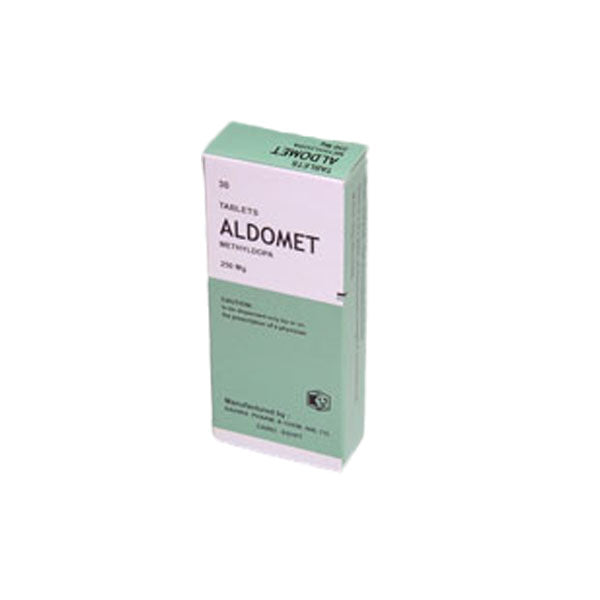 ALDOMET 250 MG 30 TABLETS - الدوميت 250 مجم 30 قرص | 250 مجم | اقراص مغلفة | السيطرة الامنة على ارتفاع ضغط الدم اثناء الحمل