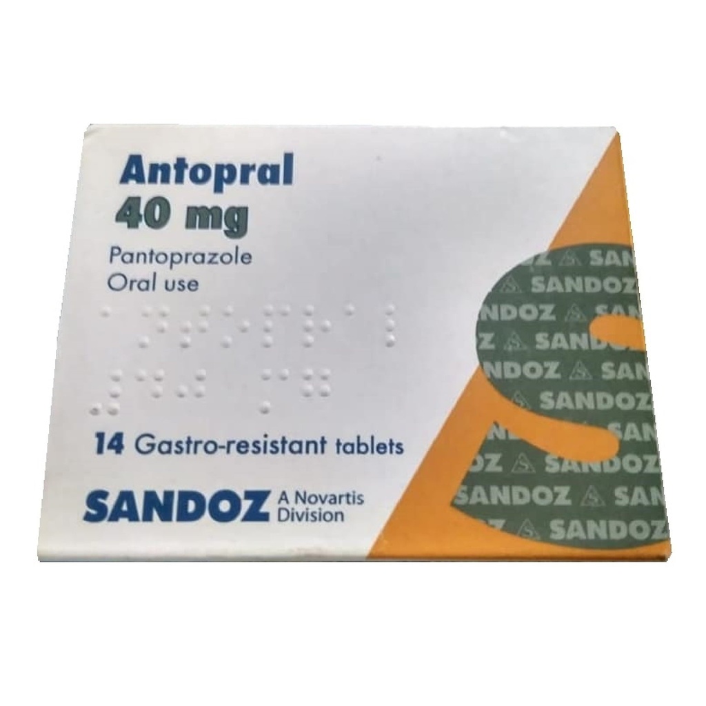 ANTOPRAL40 MG 14 TAB - انتوبرال 40 مجم 14 | اقراص | لعلاج قرحة المعدة وارتجاع المريء الشديد