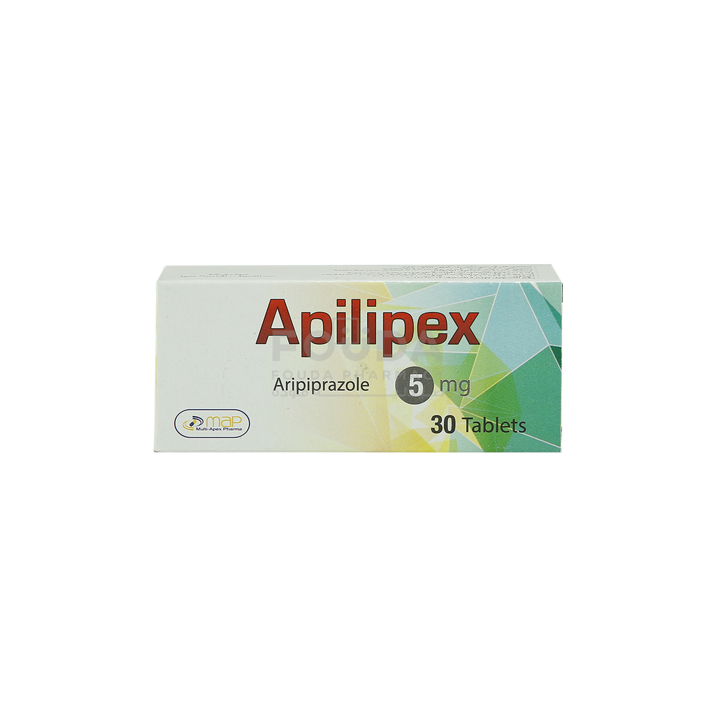 APILIPEX 5 MG 30 TAB - ابيليپكس 5 مجم 30 | اقراص | لعلاج الفصام والاضطراب ثنائي القطب