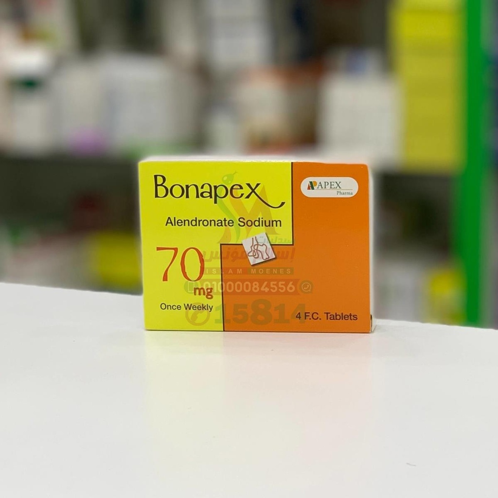 BONAPEX 70MG TAB - بونابكس 70 مجم قرص | 70 مجم | قرص | علاج وهشاشة العظام