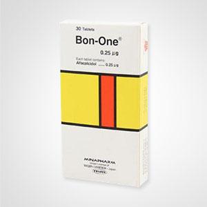 BONE ONE 0.25MCG TAB - بون وان 0.25 ميكروجرام 30 قرص | 0.25 ميكروجرام | قرص | تنظيم مستويات الكالسيوم وتقوية العظام