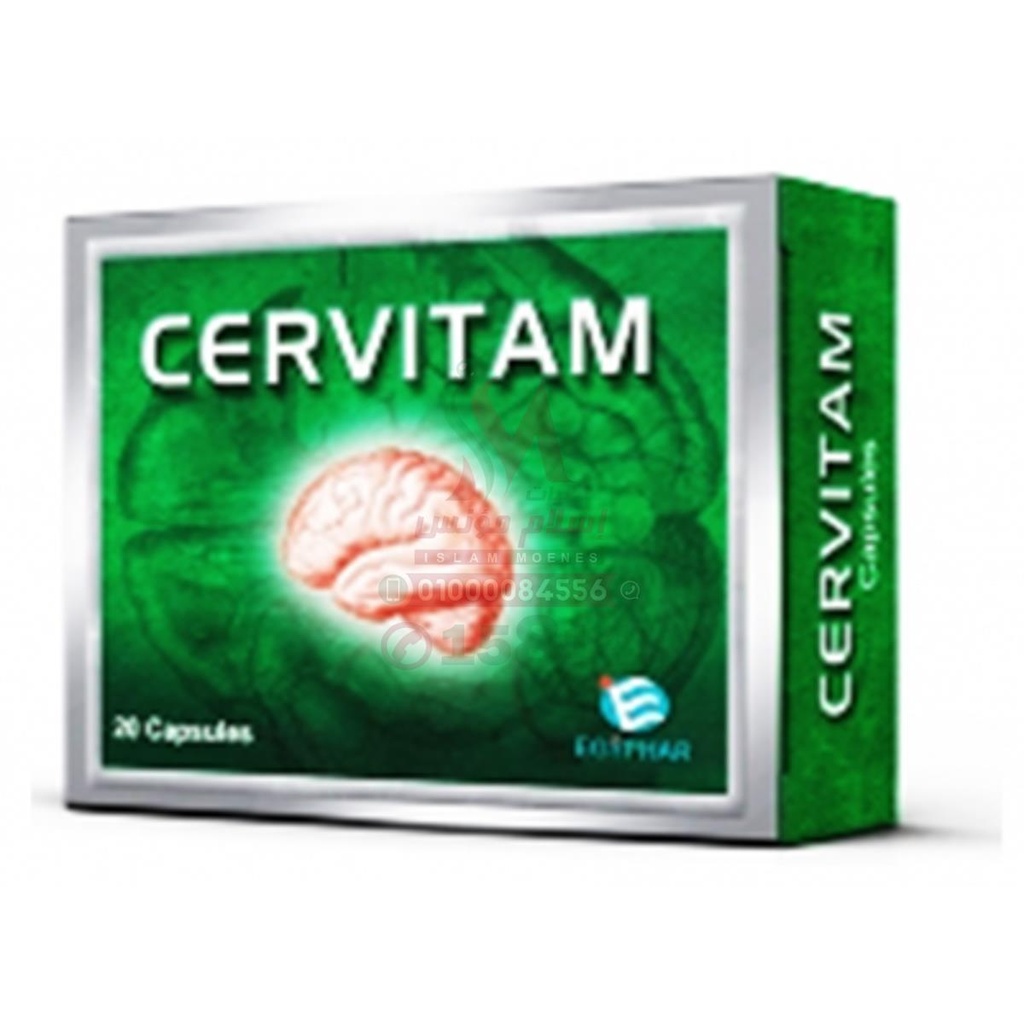 CERVITAM CAP - سيرفيتام كبسول | 400 مجم / 25 مجم | كبسولات | تنشيط الدورة الدموية الدماغية وعلاج اضطرابات الذاكرة والاتزان