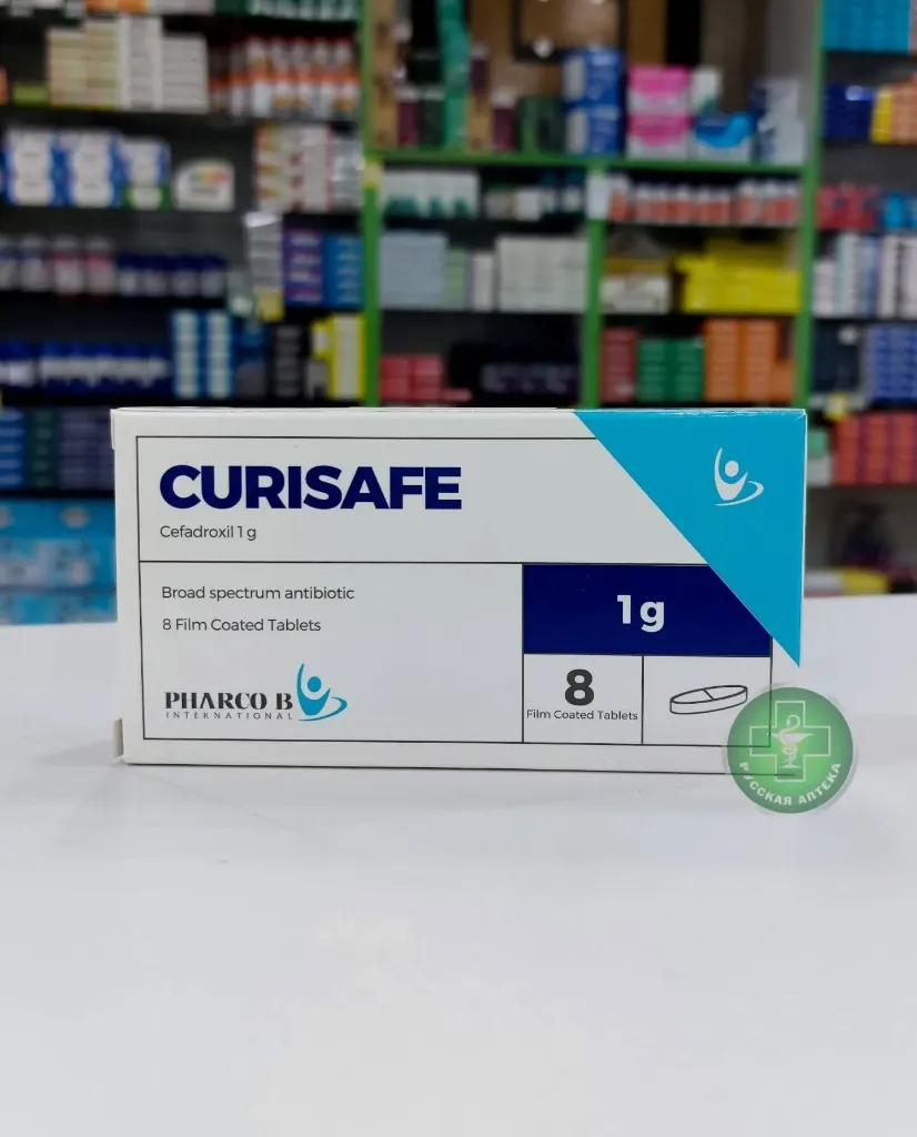 CURISAFE 1 G 8 TAB - كيوريسيف 1 جمارام 8 اقراص | 1 ججم | اقراص | مضاد حيوي لعلاج الالتهابات البكتيرية