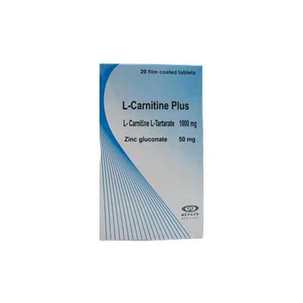 L-CARNITINE PLUS 20 TAB - ال كارنتين بلس 20 قرص | 20 قرص | أقراص | حرق الدهون وتوليد الطاقة وتحسين خصوبة الرجال والعضلات