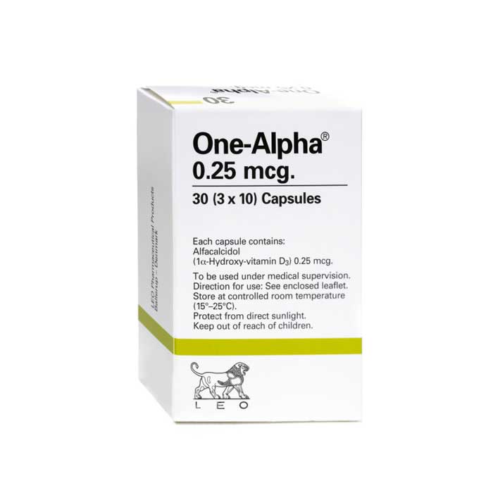 [21579] ONE ALPHA 0.25MCG TAB - وان الفا | 0.25 ميكروجرام | اقراص | تنظيم مستويات الكالسيوم ودعم صحة العظام