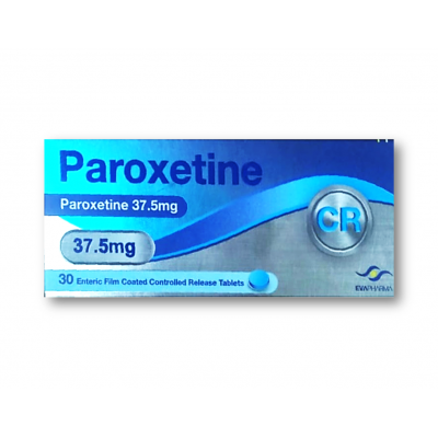 PAROXETINE 37.5 MG 30 TAB - باروكسيتين 37.5 مجم 30 قرص | 37.5 مجم | اقراص ممتدة المفعول | علاج الاكتئاب الحاد واضطرابات الهلع والوسواس القهري