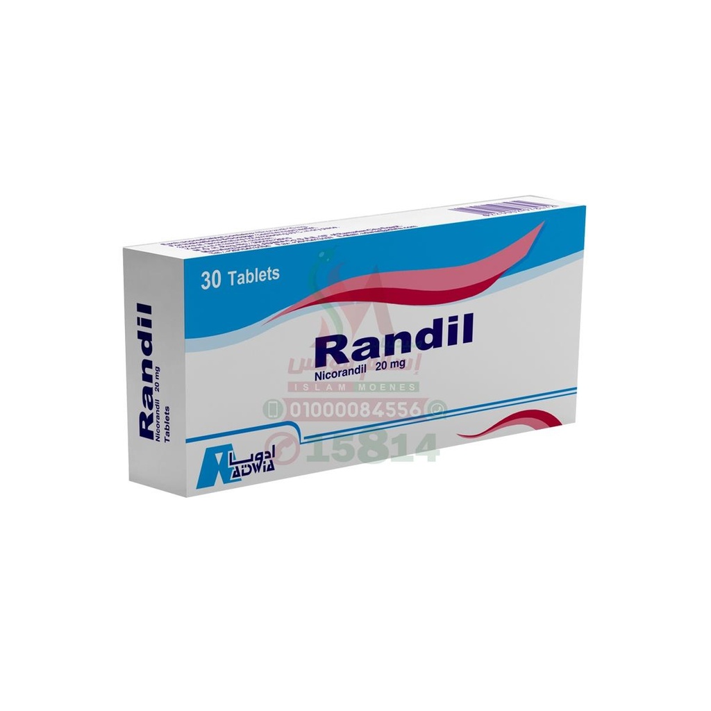 [55368] Randil - رانديل | 20 مجم | اقراص | علاج والوقاية من نوبات الذبحة الصدرية المزمنة
صيدلية المصري